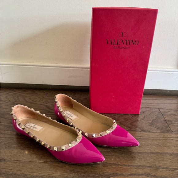 Valentino Garavani Patent leather rockstud Ballet flats EU 38